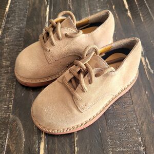 Stride Rite Oxford Brown Suede Leather Lace Up Low Top Shoes Toddler Size 6.5